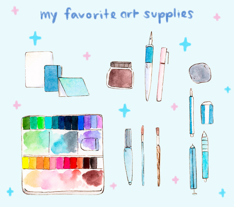 Favorite Art Supplies - Ko-fi ❤️ Where creators get support from fans  through donations, memberships, shop sales and more! The original 'Buy Me a  Coffee' Page.