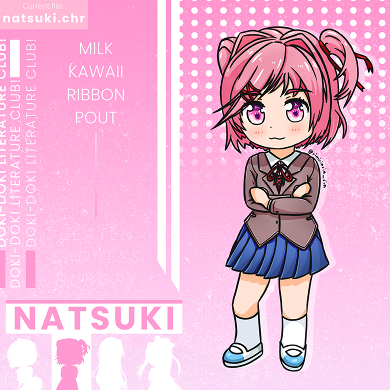 Doki Doki Character names  Literature club, Literature, Chibi