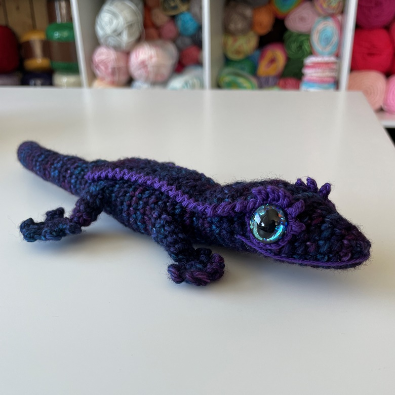 Whales Road Violet Handmade Gayle The Gecko - Critteriffic Crochet's Ko 